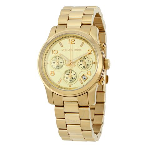 Women's Gold Tone Michael Kors Chronograph Watch MK5055